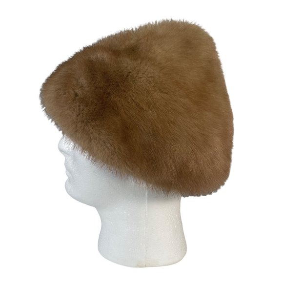 Vintage Vincent & Bill Genuine Fur Hat w Corded Decorative Embellishment - Picture 3 of 5